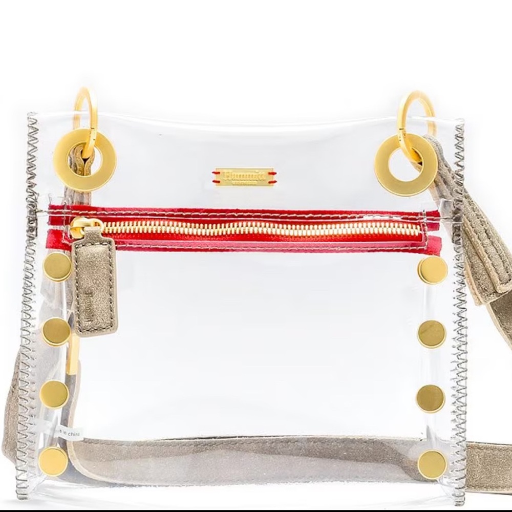 HAMMIT Tony Small Clear Grommet Studded Crossbody Bag